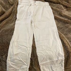 Ann Taylor White linen pants